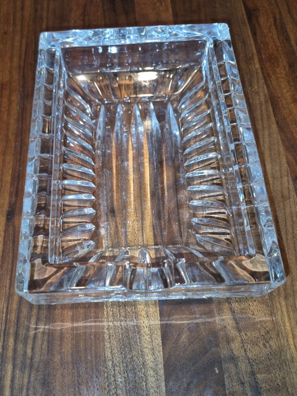 Miller Rogaska Lead Crystal Cigar Ashtray Trinket Dish - Slovenia Art Glass